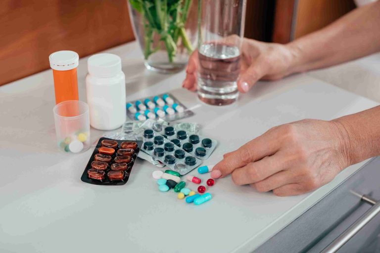 several different medications on the table