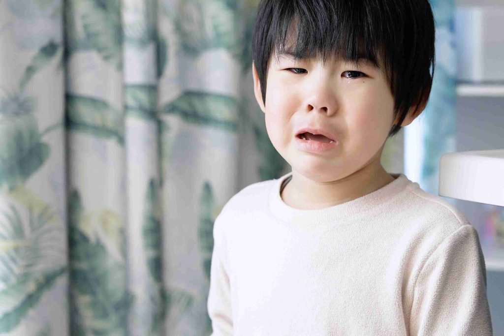 male asian child crying