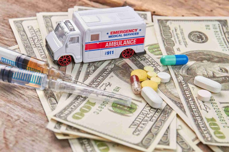 medications, money, and injections in one image