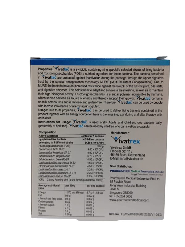 Vivatlac Synbiotic (Prebiotic and Probiotic) - Image 2
