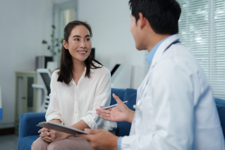 Doctor explaining things to his patient.