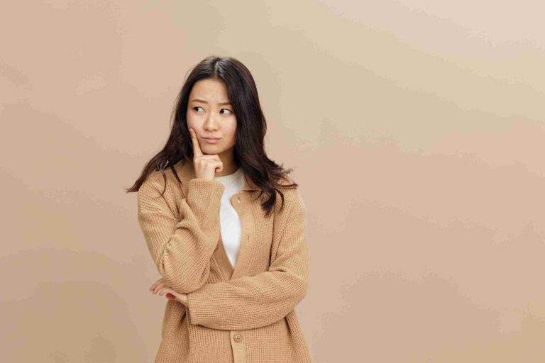 Woman thinking about something.