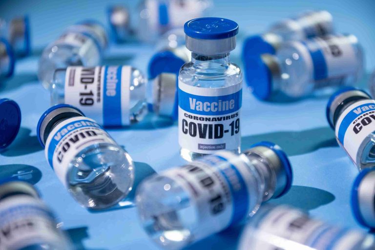 Image of Coronavirus vaccine vials.